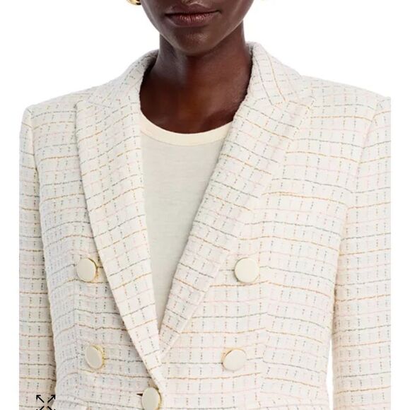 NWT Veronica Beard DIEGO DICKEY JACKET
COLOR IVORY MULTI Tweed Dickey Size 14 - Picture 3 of 16